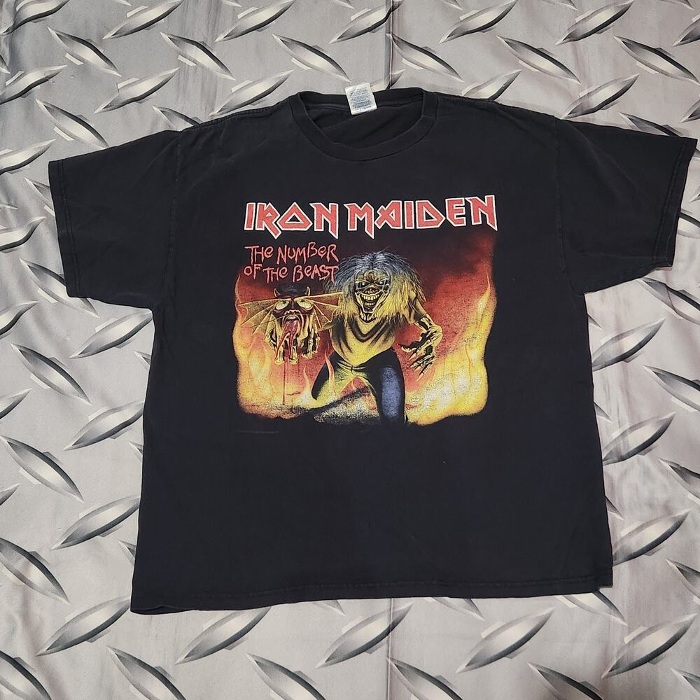 VTG Iron Maiden The Number Of The Beast 2005 North America Tour T-shirt Size M/L